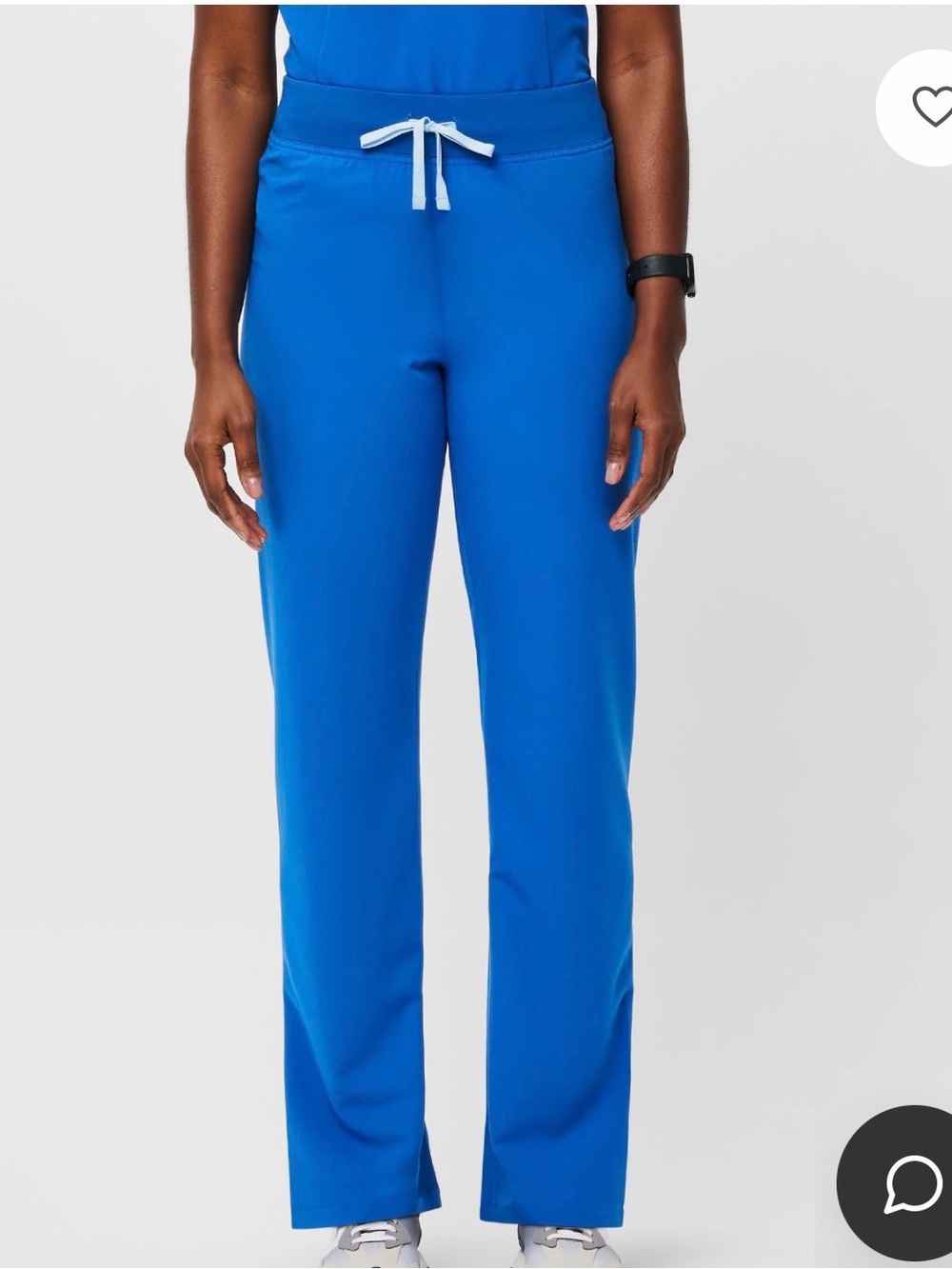 FIGS Livingstone High-Rise Straight-Leg Scrub Pants in Royal Blue